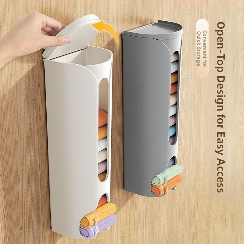 Стенно монтирана кутия за съхранение на бельо и чорапи – модел 001, PP пластмаса, с капак, без пробиване