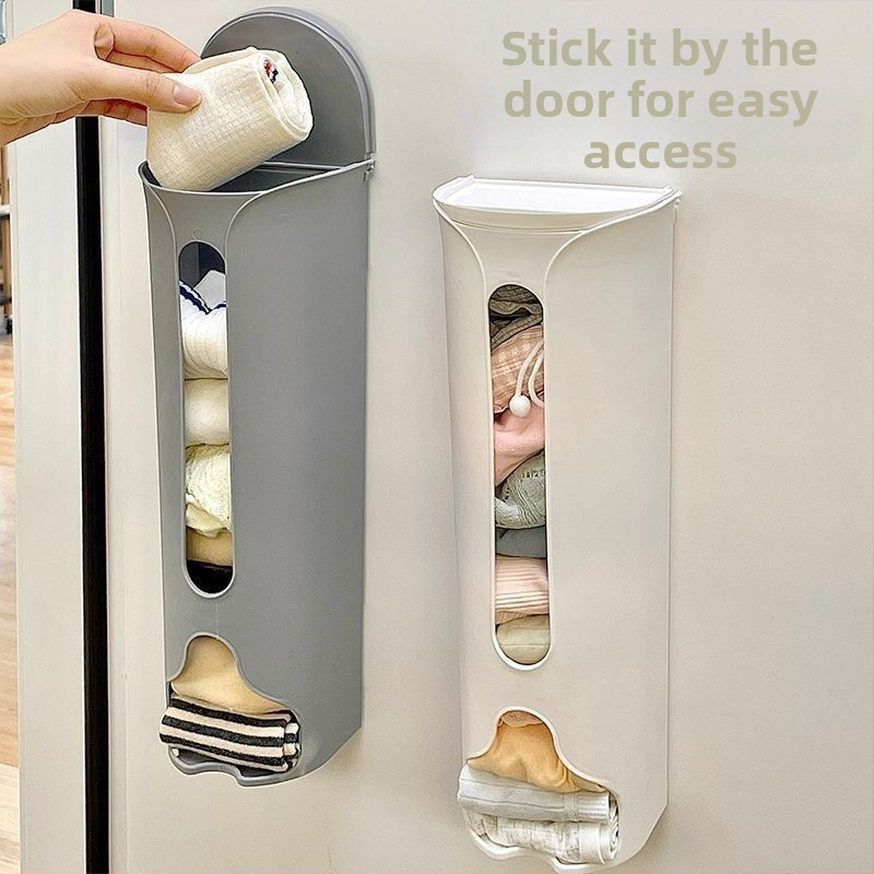 Стенно монтирана кутия за съхранение на бельо и чорапи – модел 001, PP пластмаса, с капак, без пробиване