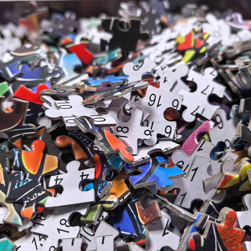 1000 dalių popierinė dėlionė, plokščio dizaino, amžius 14+