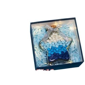 Комплект за оригами със звезда в стъклена бутилка – градиентни звездни ленти, семпъл и модерен стил, подарък за рожден ден, за съученик, Коледа