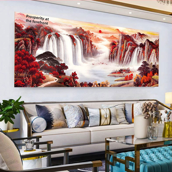 Kryžminio siuvimo rinkinys – peizažas, medvilnės audinys, Mona Lisa ženklas