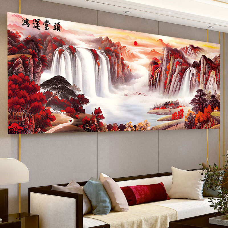 Kryžminio siuvimo rinkinys – peizažas, medvilnės audinys, Mona Lisa ženklas