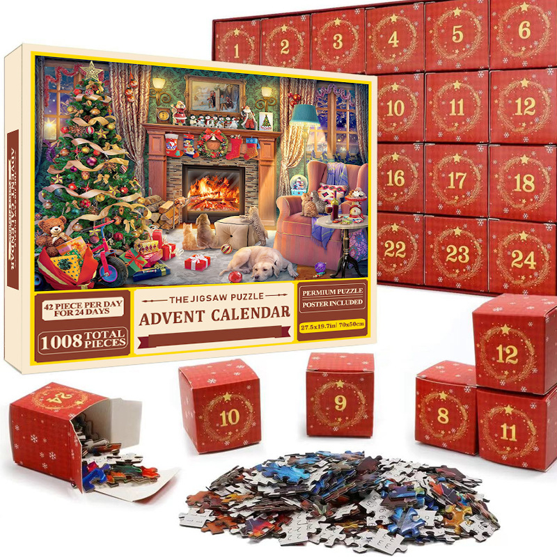 Plokščias popieriaus dėlionė, 24 dėžučių atskaitymas, vienos funkcijos žaislas 15-35 metų