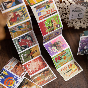 Ikgadējais dienasgrāmata 2025 ar katru dienu atsevišķu lappusu un noņemamām datumām - retro Eiropas/Amerikas tipogrāfija - svars 104 g - Icy Sea