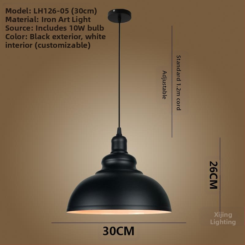 Željezni luster s LED svjetlom, jedne glave, pogodan za hodnik i restoran