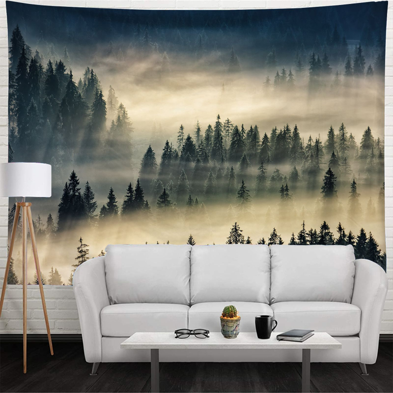 100% poliesterio gobelenas, geometrinis abstraktus raštas, stačiakampio formos, mašininis audimas, dekoratyvinis sienos gobelenas