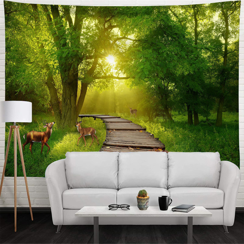 100% poliesterio gobelenas, geometrinis abstraktus raštas, stačiakampio formos, mašininis audimas, dekoratyvinis sienos gobelenas