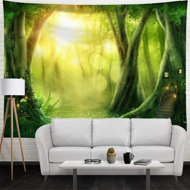 100% poliesterio gobelenas, geometrinis abstraktus raštas, stačiakampio formos, mašininis audimas, dekoratyvinis sienos gobelenas