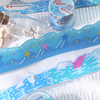 Letter of Lovers washi lente - Sea Breeze Island Drift Series, garums 3 m, platums 30 mm, biezums 0,04 mm