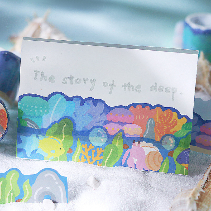 Letter of Lovers washi lente - Sea Breeze Island Drift Series, garums 3 m, platums 30 mm, biezums 0,04 mm
