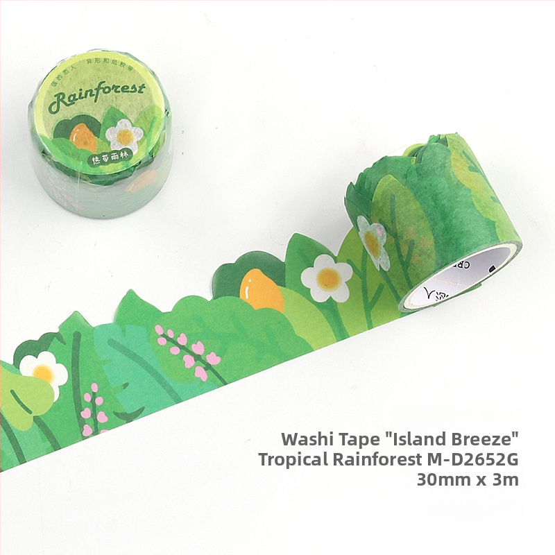 Letter of Lovers washi lente - Sea Breeze Island Drift Series, garums 3 m, platums 30 mm, biezums 0,04 mm