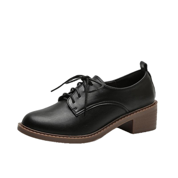 Μπρόγκ Παπούτσια με εξωτερικό από γνήσιο δέρμα, στρογγυλή μύτη, μεσαίο ύψος τακουνιού 3-5 εκ, αντιολισθητική σόλα, πάτος από πρώτη στρώση δέρματος