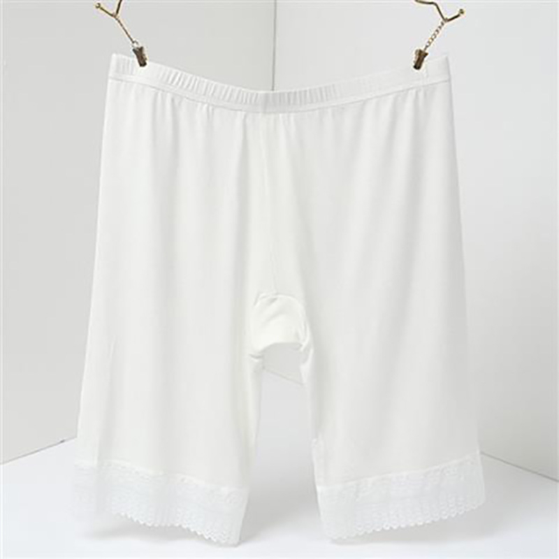 Moteriški viskozės nėriniai saugūs šortai su vidutiniu juosmeniu, medvilnės pamušalas, greitas džiovinimas