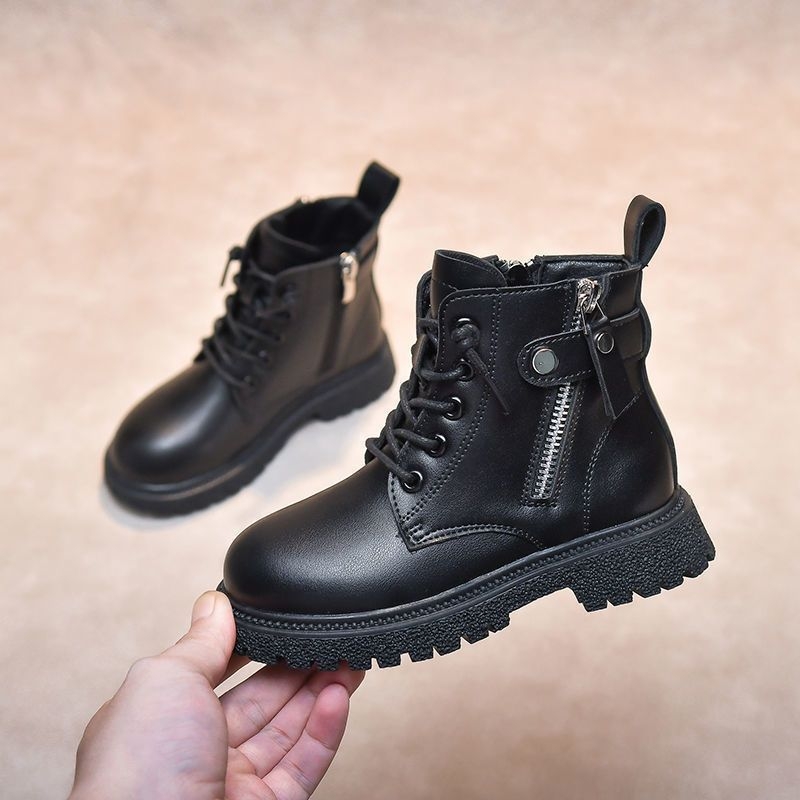 Bērnu Martins snieguma zābaki, ar vilnas odu, silti, augšējā daļa no sintētiskās ādas, rudens–ziema, vecums 1–3 gadi, izcelsme Wenzhou, Zhejiang