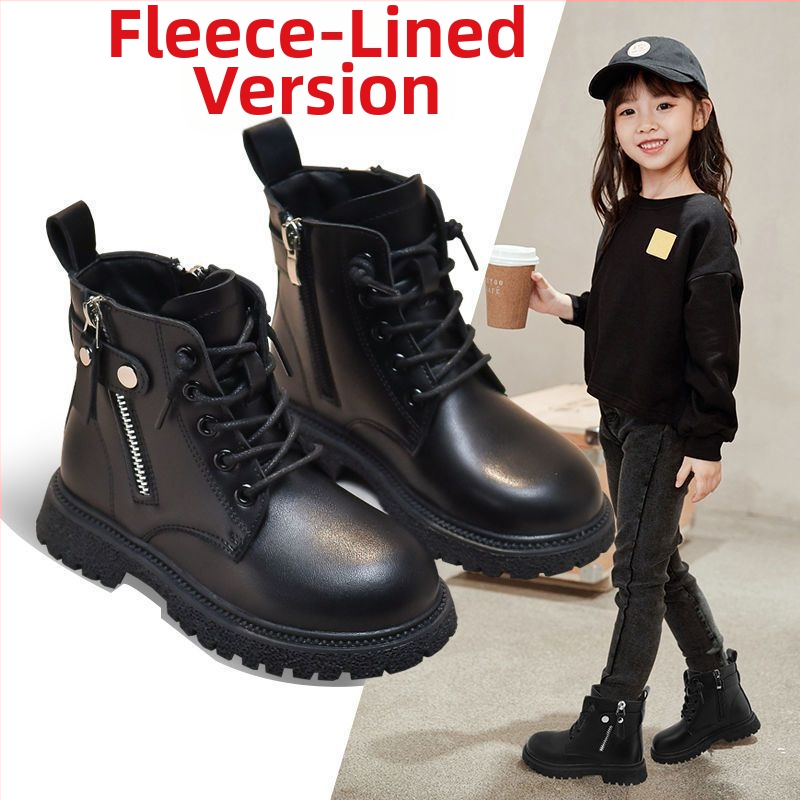 Bērnu Martins snieguma zābaki, ar vilnas odu, silti, augšējā daļa no sintētiskās ādas, rudens–ziema, vecums 1–3 gadi, izcelsme Wenzhou, Zhejiang