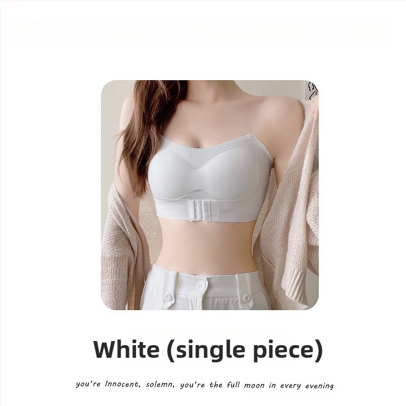 Moteriška be peties liemenėlė, nematoma, priešslidus, 3/4 kaušelis, priekinis užsegimas, nailonas