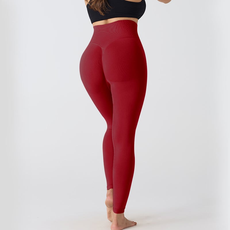 Jogos kelnaitės su aukštu juosmeniu, pilvo kontrole ir sėdmenų pakėlimas, tinkamos bėgimui ir treniruotėms, nylon-spandex mišinio medžiaga