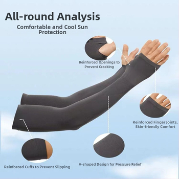 Išorinės saulės apsaugos rankovės vyrams, nailono audinio, tinkamos dviračiams ir vairavimui