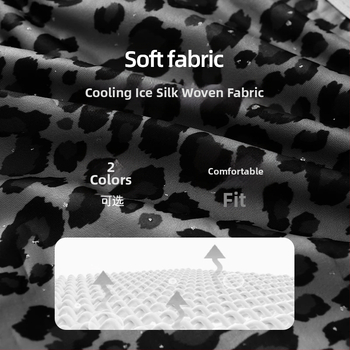 Vīriešu nakts šorti ar leoparda printu, ātri žūstoši, poliestera adījums, 80–90% poliesters, vidējā josta