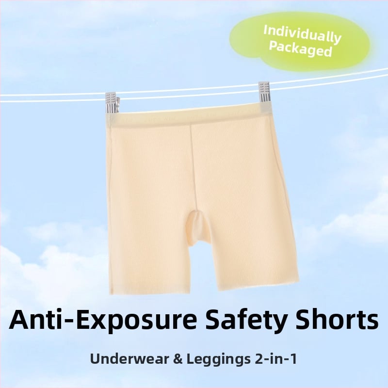 Mergaitėms Class A saugios šortų-kelnaitės, Ice Silk, Nailonas 72%, vaikams nuo 8 metų ir virš 140 cm, vasara 2025