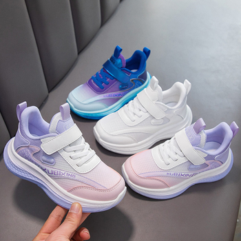 Pantofi sport pentru copii, primăvara 2025, upper din plasă respirabilă, închidere Velcro, pentru copii 4–6 și 7–12 ani