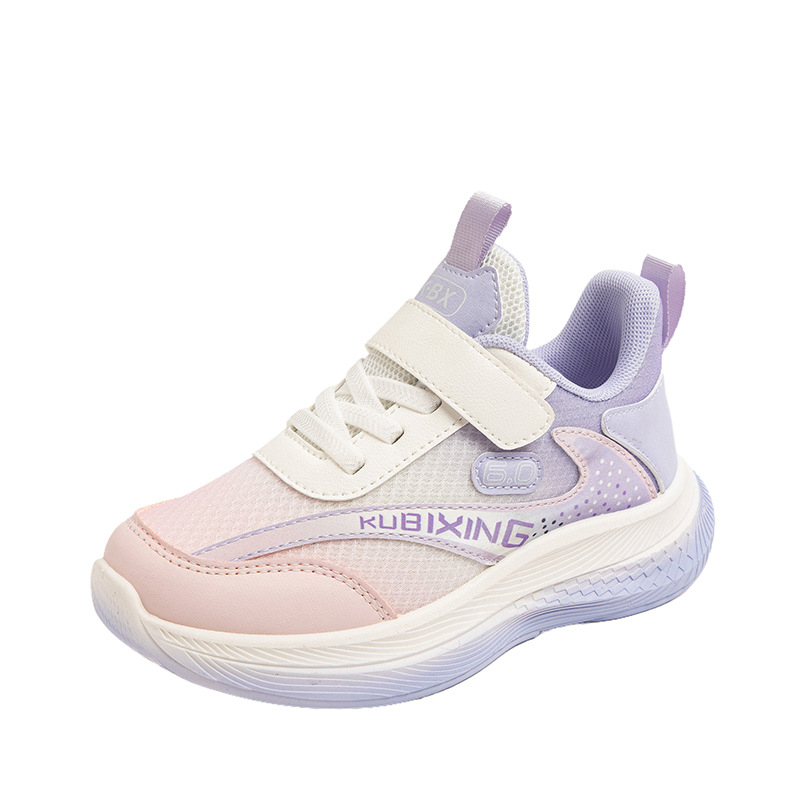 Pantofi sport pentru copii, primăvara 2025, upper din plasă respirabilă, închidere Velcro, pentru copii 4–6 și 7–12 ani