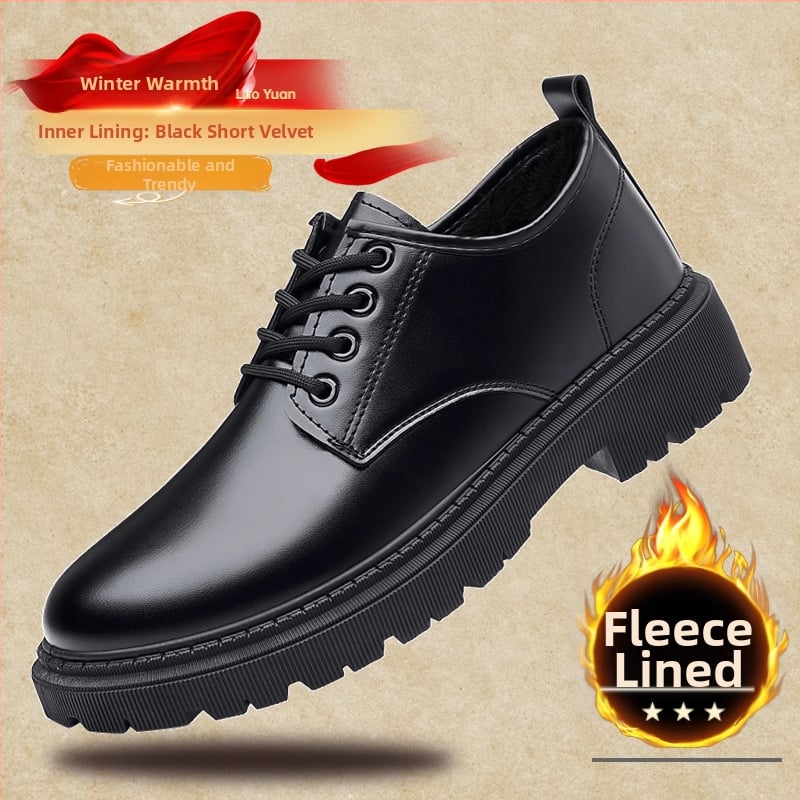 Vyriški batai iš mikropluošto odos, britų stilius, aukščio padidinimo funkcija, vulkanizuota pada, PU įdėklas