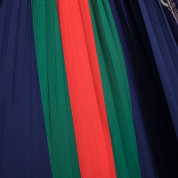 Φλοράλ πλισέ μακριά φούστα, ύφασμα ακετατ/πολυεστέρα, μικροελαστικό ύφασμα, Καλοκαίρι 2023