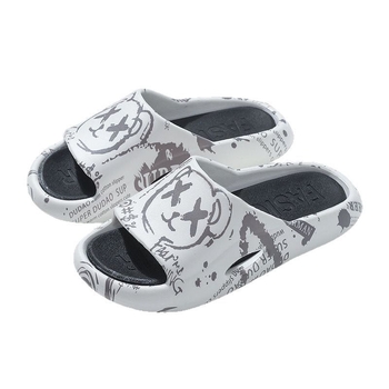 Unisex PVC šlepetės su stora įpurškiama padas vidaus ir lauko naudojimui, korėjietiško stiliaus vasaros sandalai