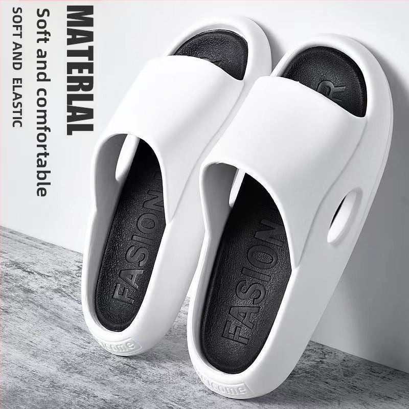 Unisex PVC šlepetės su stora įpurškiama padas vidaus ir lauko naudojimui, korėjietiško stiliaus vasaros sandalai