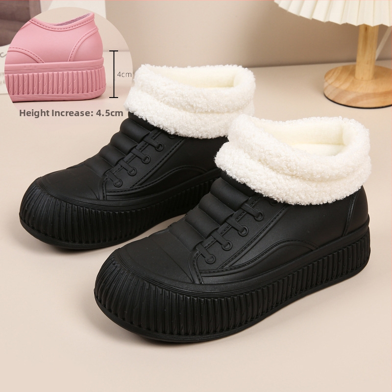 Moterų lietaus bateliai - atsparūs vandeniui PVC viršus, žemas vamzdelis, slip-on, žemas kulnas 1–3 cm