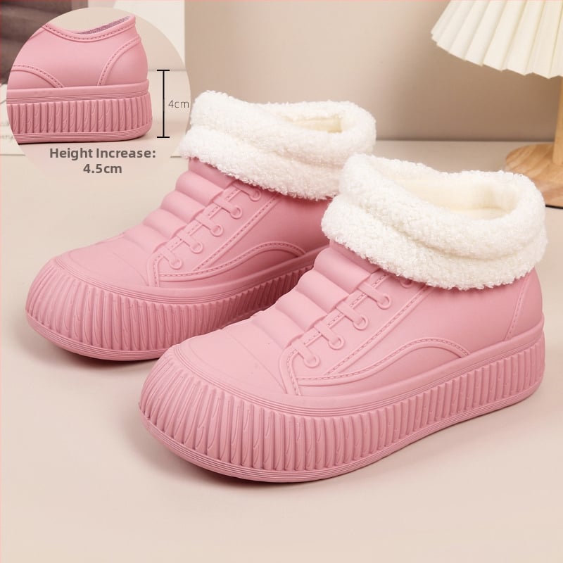 Moterų lietaus bateliai - atsparūs vandeniui PVC viršus, žemas vamzdelis, slip-on, žemas kulnas 1–3 cm