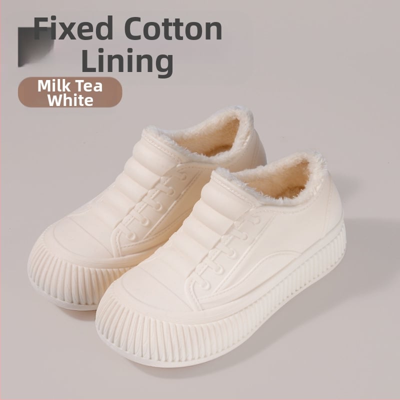 Moterų lietaus bateliai - atsparūs vandeniui PVC viršus, žemas vamzdelis, slip-on, žemas kulnas 1–3 cm