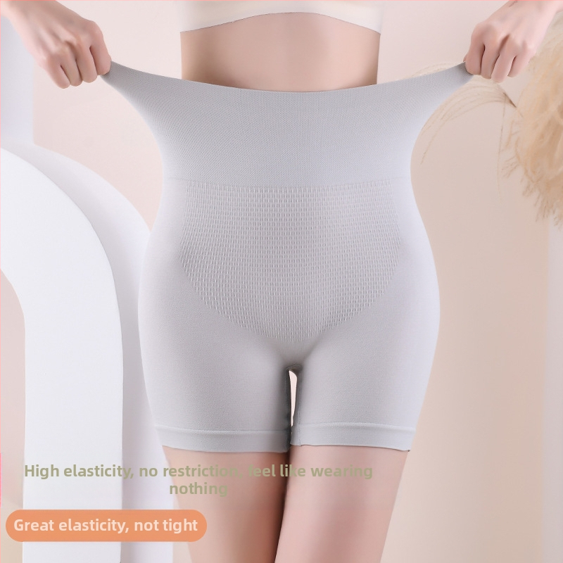 Безшевни дамски боксерки с висока талия, 3D honeycomb дизайн, найлонов плат, памучна подплата в чатала, повдигат ханша и оформят дупето