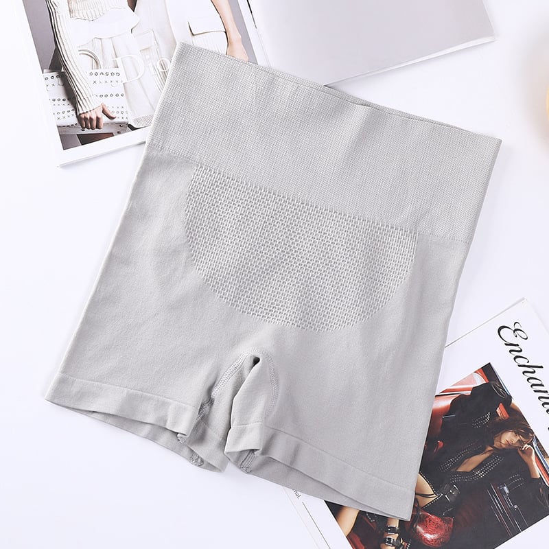 Be siūlių moterų boxer šortai su aukštu liemeniu, 3D honeycomb dizainas, nailono audinys, medvilninė įdaila kirkšnies srityje, klubo pakėlimas ir pilvo formavimas