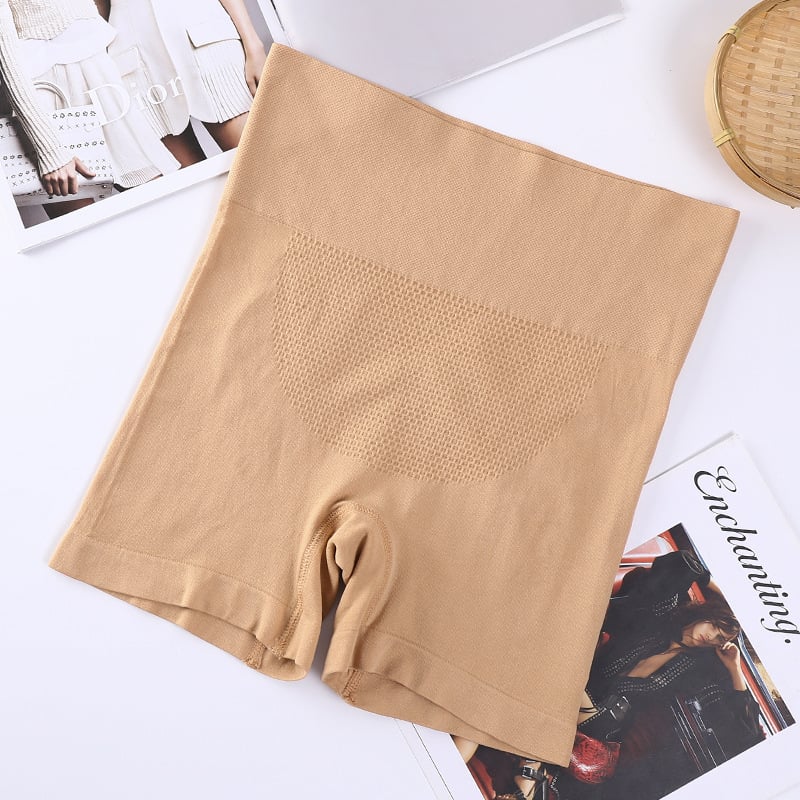 Be siūlių moterų boxer šortai su aukštu liemeniu, 3D honeycomb dizainas, nailono audinys, medvilninė įdaila kirkšnies srityje, klubo pakėlimas ir pilvo formavimas