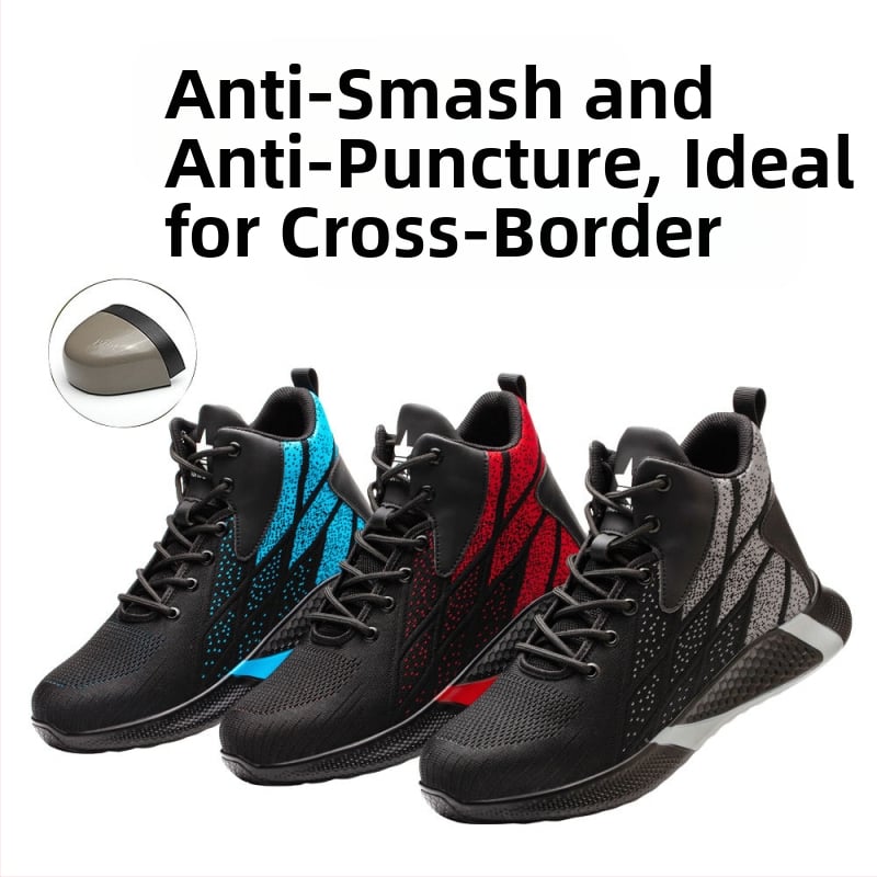 Saugios darbo batai su plieno pirštu, atsparūs smūgiams ir perforacijai, kvėpuojanti viršutinė medžiaga, žemas dizainas