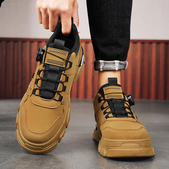 Vyrų darbo saugos batai – atspari dėvėjimui pada, mikropluošto viršus, PU įdėklas, tinklinė vidinė danga, apvalus pirštas