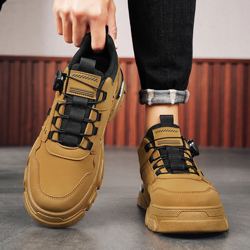 Vyrų darbo saugos batai – atspari dėvėjimui pada, mikropluošto viršus, PU įdėklas, tinklinė vidinė danga, apvalus pirštas