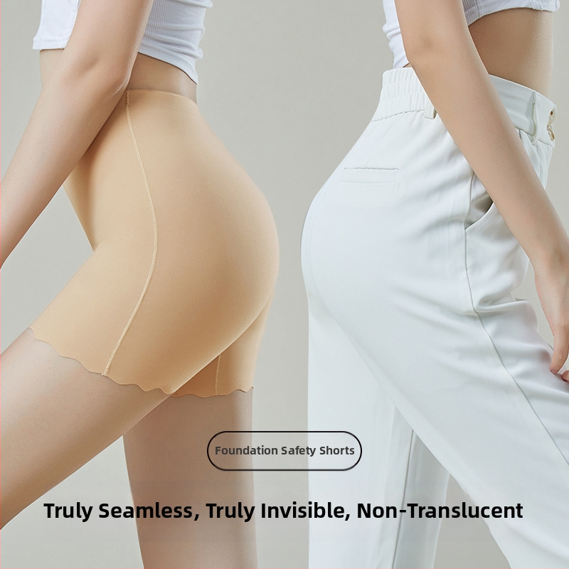 Дамски шорти с висока талия от ледена коприна, антиекспозиция, тъкани найлон 66.6%, подплата Mulberry коприна 5%