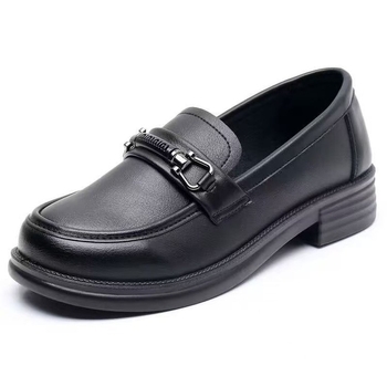 Γυναικείοι loafers με μαλακή σόλα, στρογγυλή μύτη, άνω μέρος από τεχνητό PU, καουτσούκ σόλα, χαμηλό τακούνι 1–3 εκ
