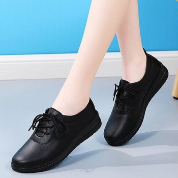 Γυναικεία παπούτσια με χαμηλό ύψος και πλατφόρμα, PU επάνω μέρος, στρογγυλή μύτη, κούμπωμα με πόρπη, χαμηλό τακούνι 1–3 cm, εσωτερικό συνθετικό δέρμα