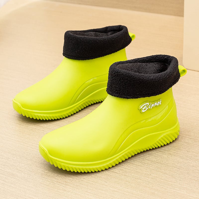 Moteriški trumpi lietaus batai - vandeniui atsparūs, neslystanti padas, PVC viršus, visoms metų laikams