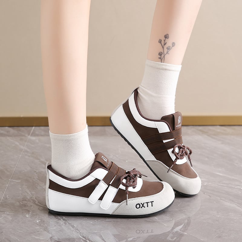 Moteriški PU sportiniai bateliai, gumos padas, 1-3 cm mažas kulnas, raišteliai, apvali nosis