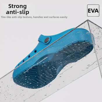 Vyriski EVA sandalai, kvėpuojantys, neslidūs, arkines piršto formos, platus kulnas 3,5 cm ir daugiau, vasaros laisvalaikiui