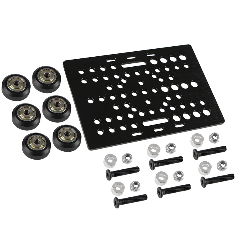 Dotbit V-slot pulley kit 3D spausdintuvui – metalinis, linijinė V-slot sistema, universali V-groove platformos suderinamumas