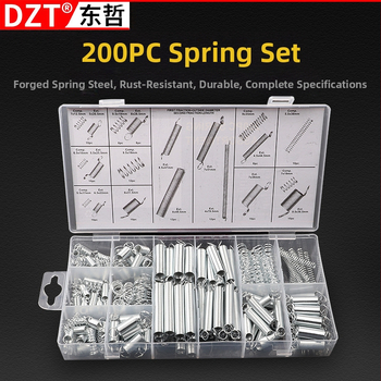 Σετ κυλινδρικών ελατηρίων συμπίεσης, 200 τεμάχια, για ποδήλατα, κλειδαριές, αυτοκίνητα, ηλεκτρονικά και εξοπλισμό