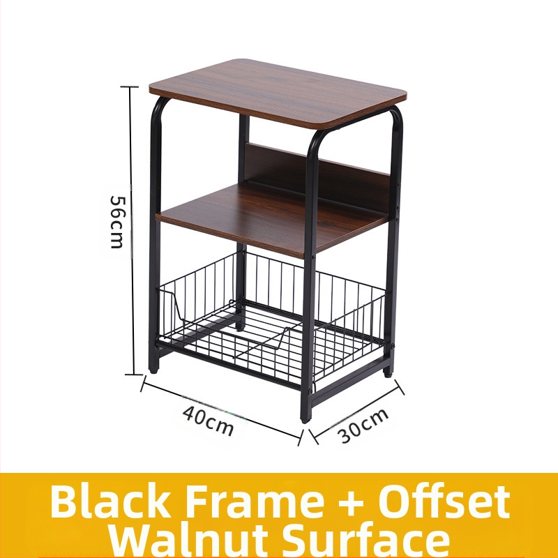 Li Yao 55 πλευρικό τραπεζάκι με μεταλλικό σκελετό, MDF Melamine επικάλυψη, φινίρισμα με βαφή ψησίματος, τετράγωνο σχήμα, με χώρο αποθήκευσης