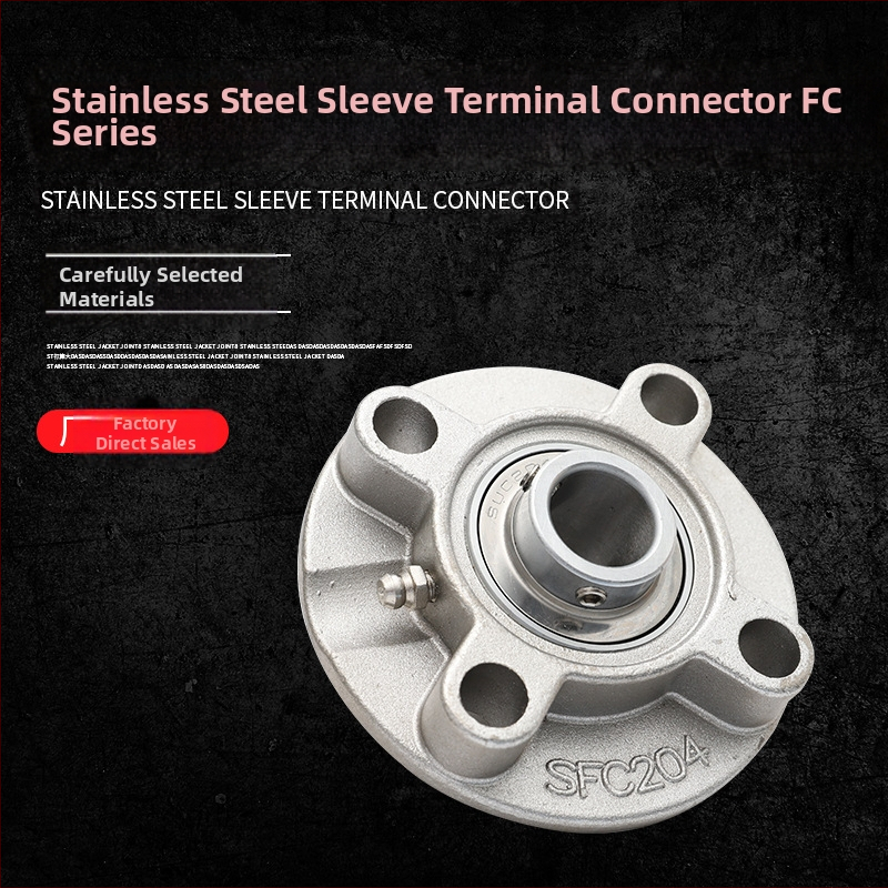 Ruisheng σφαιρικό ρουλεμάν με βάση, FC σειρά UCFC205, ανοξείδωτο ατσάλι, στρογγυλός τύπος