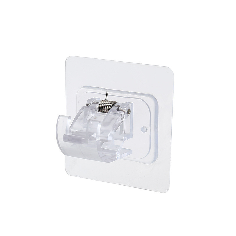 Teleskopinis strypo fiksavimo klips užuolaidoms be gręžimo – PVC, vienas kabliukas, modernus minimalistinis stilius, XD-TOPQC